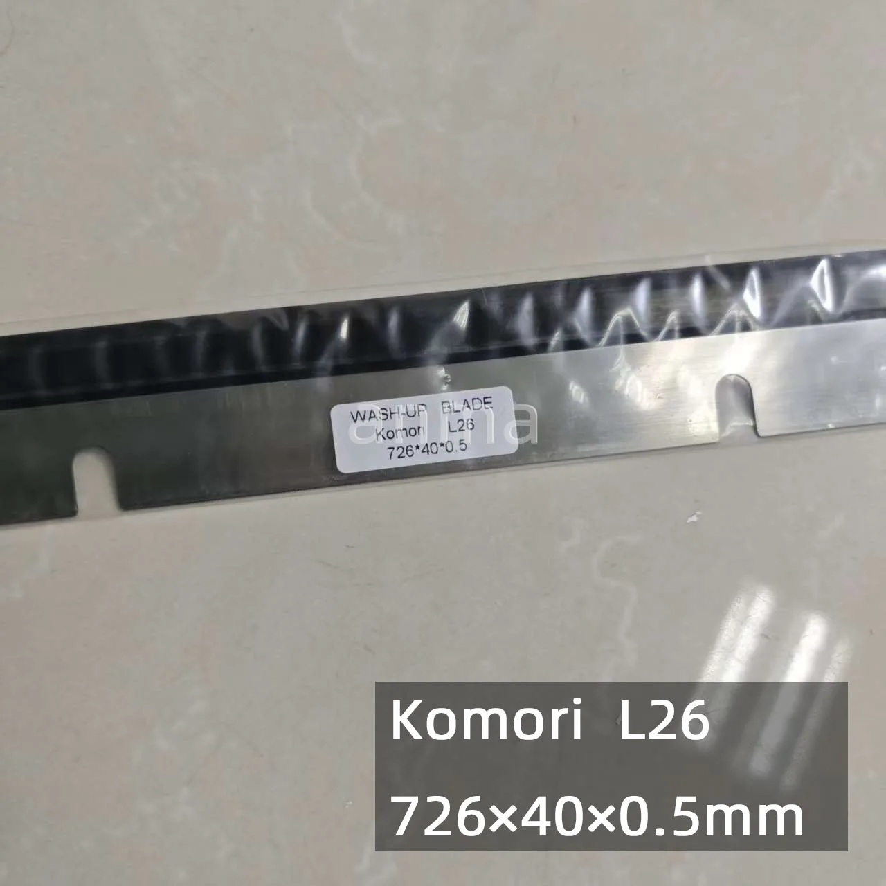 2 piece komori wash up blades Length 726mm 6 Holes width 40mm komori L26 Cleaning blade