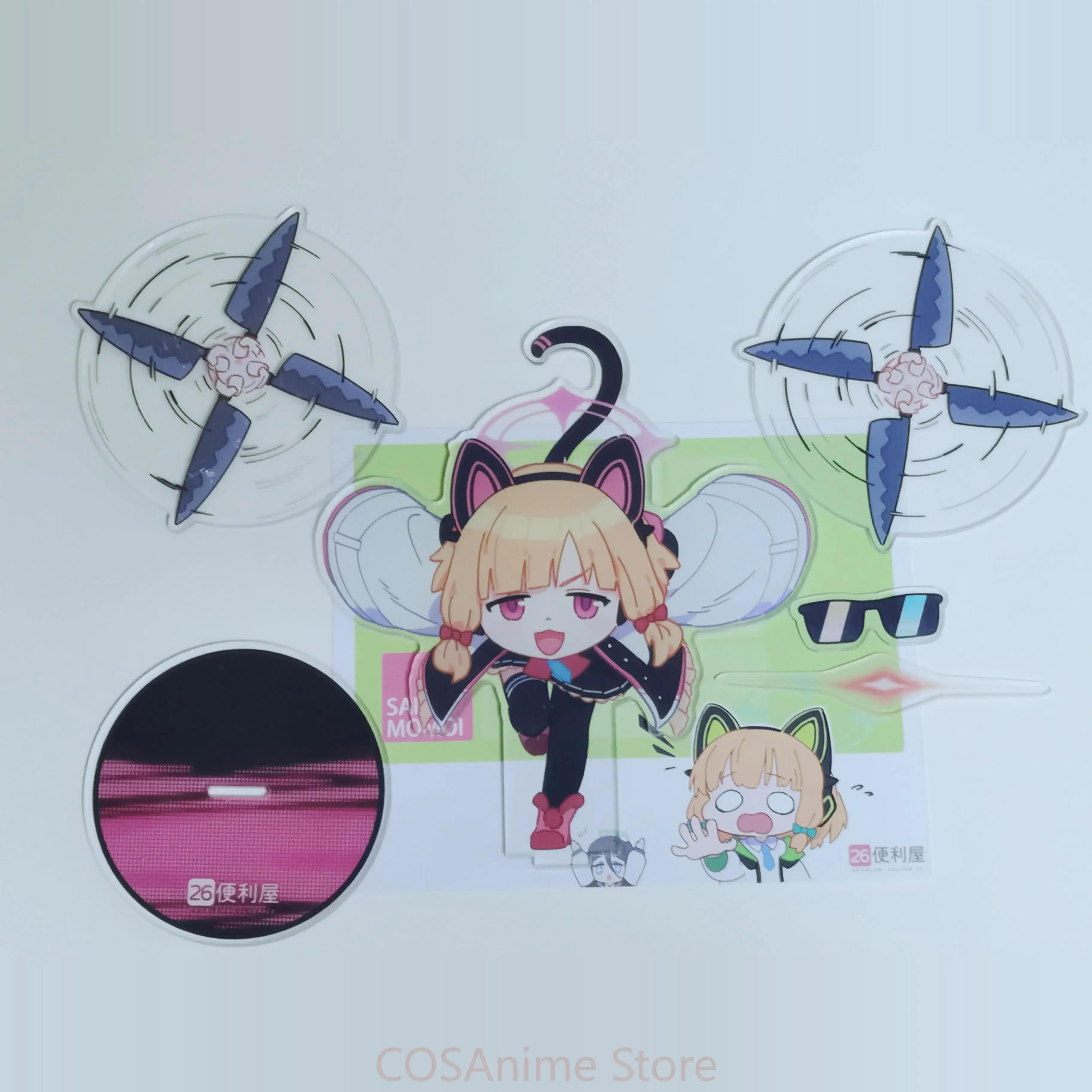 15cm อะนิเมะเกม Blue Archive ภาพเคลื่อนไหว Kawaii Lolita สาวคอสเพลย์อะคริลิค Spin Stand เดสก์ท็อปคอลเลกชันรูปของขวัญ