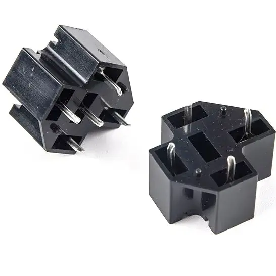 PCB Board Mount Base Holder with 6.3mm Terminals Automotive Car Auto 40A 4/5 Pin SPDT Relay Socket Connector Adaptor