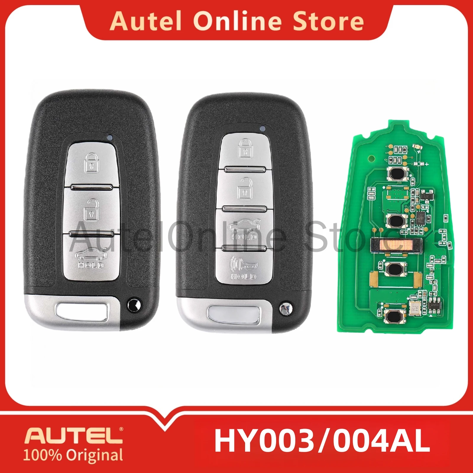

AUTEL HY003AL HY004AL IKEYHY003AL IKEYHY004AL 3/4 Buttons Universal Smart Remote Key for Hyundai Type