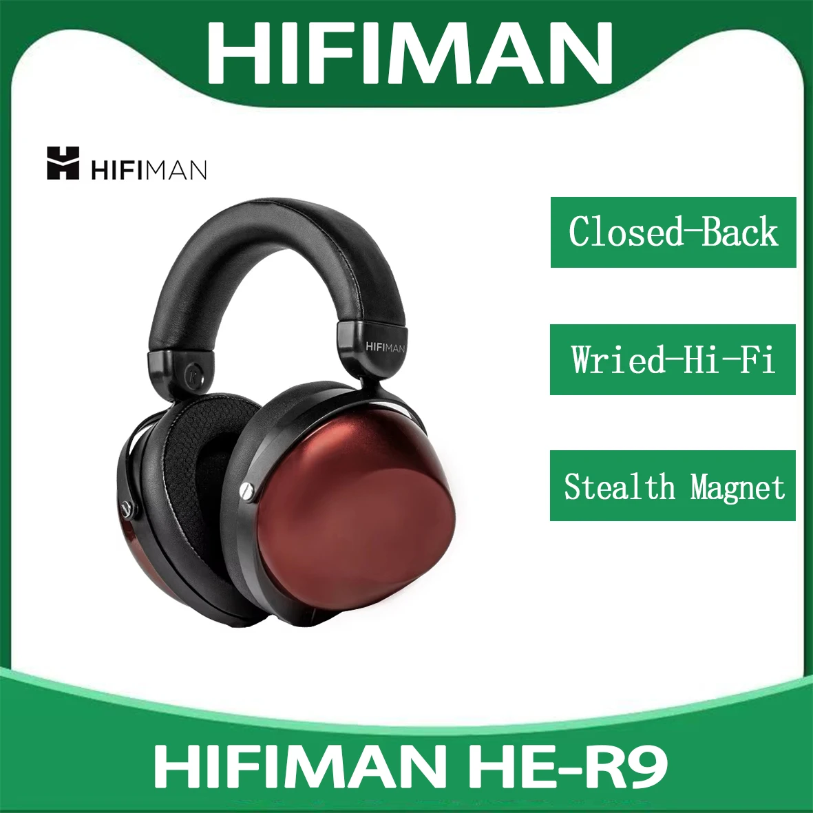 HIFIMAN HE-R9 Dynamic Closed-Back Over-Ear Headphones with Topology Diaphragm-Wired Version