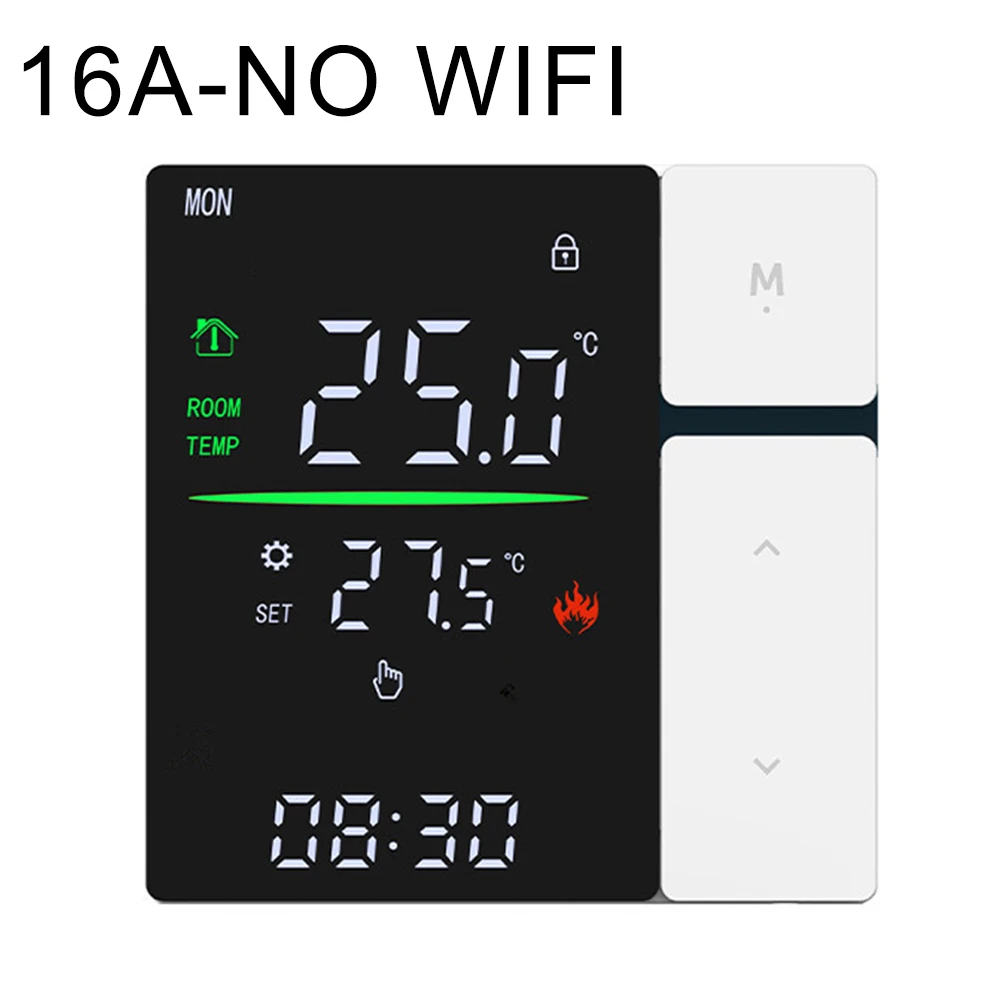 

1PCS Temperature Controller Panel Smart Wall Switch Smart Home Control Panel Plastic LCD Color Display With Child Lock