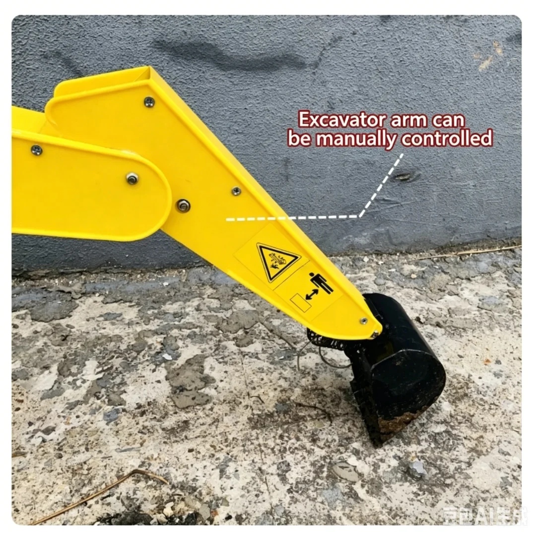 Kids Large Alloy Ride On Manual Excavator Toy Boys Beach Playground Construction Digging Car