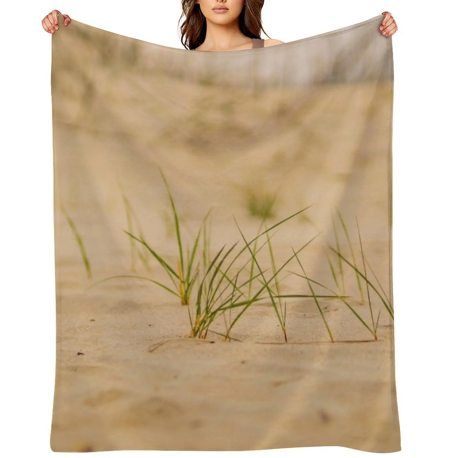 

Portrait of beach grass Throw Blanket Decorative Sofas bed plaid Bed Fashionable Moving Blankets