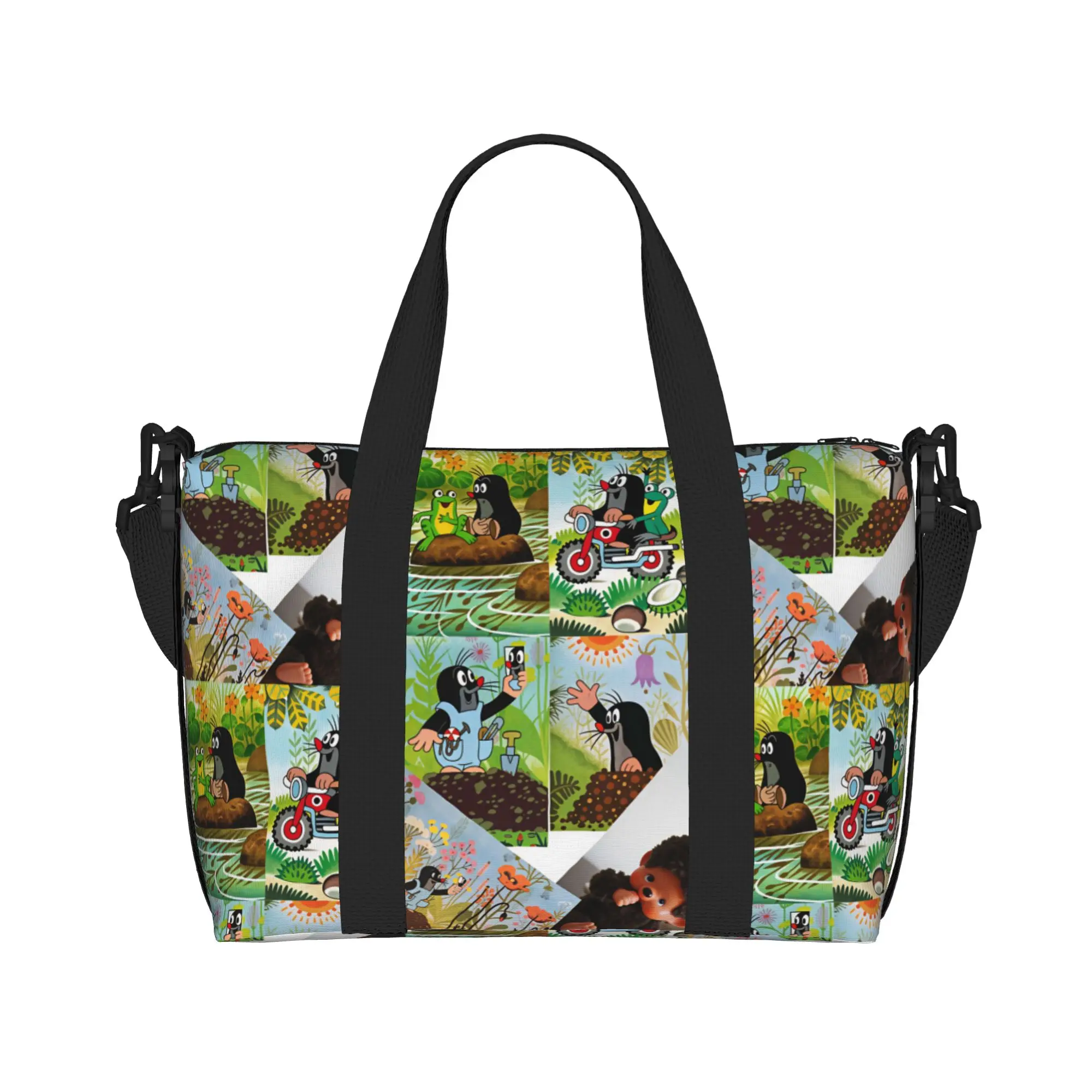 Custom Large T-The L-Little M-Mole Cartoon Tote Bag Women Krtek Krtecek Anima Shoulder Shopping Gym Beach Travel Bag