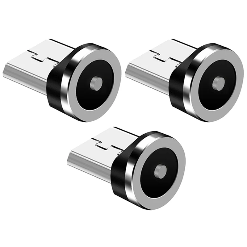 3X Round Magnetic Cable Plug 8 Pin Mini USB Plugs Fast Charging Phone Magnet Charger Plug-A74Z