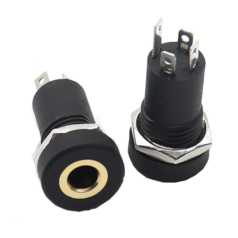 【20-5PCS】Headphone socket PJ-392A/391-4P 3.5mm audio video 4 pin 3.5 stereo 4 section with thread