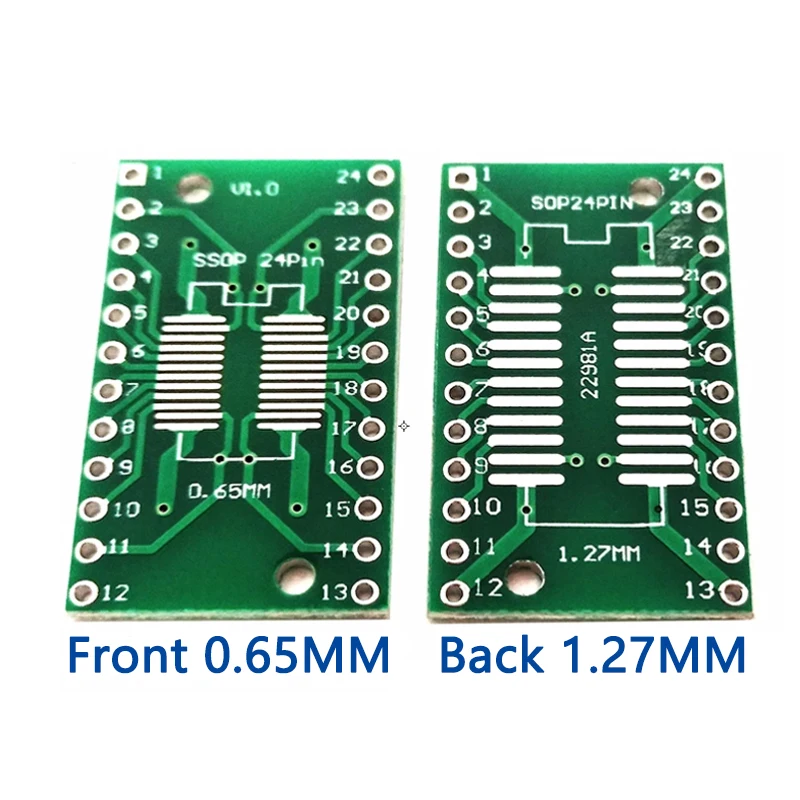 50PCS SOP24 Transfer Board SSOP24 TSSOP24 SMD To DIP 0.65/1.27mm Adapter Converter
