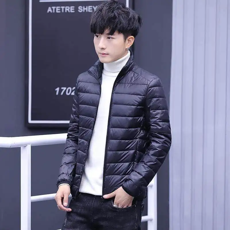 

Мужское легкое пуховое хлопковое пальто Jaet ort Slim Fit, повседневное, без шапки, легкое теплое хлопковое пальто, верхняя одежда, осень-зима