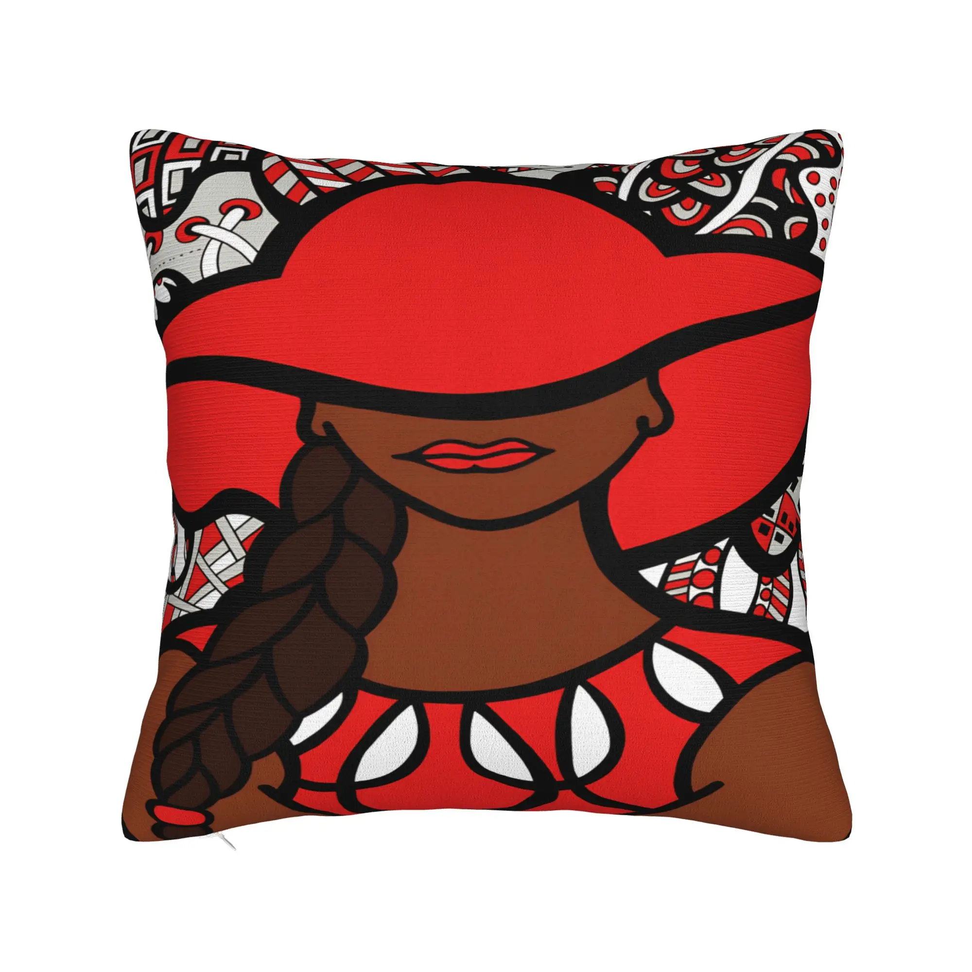 D-Delta Sigma Theta Pillow Case  Square Pillow Cover Fashion Cushion Cover For Couch Sofa Bedroom