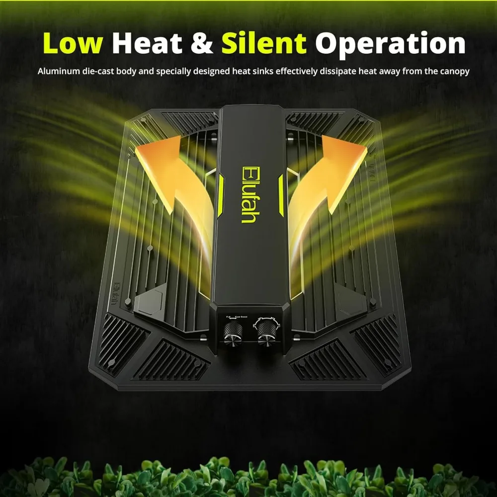 ضوء LED للنمو بقدرة 150 وات، طيف كامل للنباتات الداخلية - درجة تجارية مع مفتاح مزدوج الوضع وتوافق سلسلة ديزي