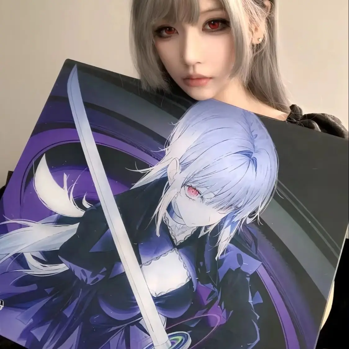 Anime Girl Cool Esports Photovoltaic Glass Mouse Pad Tempered Upgrade Smooth FPS Game & Office Specific Pc Laptop Desk Mat