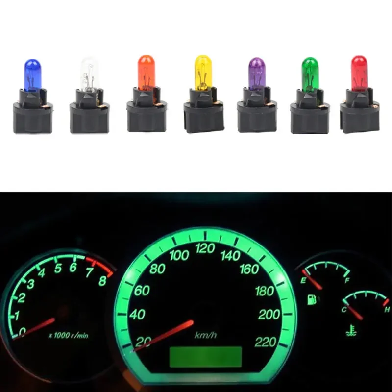 1/5/10Pcs T5 LED Car Light Automobiles Light-emitting Diode Instrument Gauge Dashboard Light Bulbs12v/24v Auto Interior Lamp