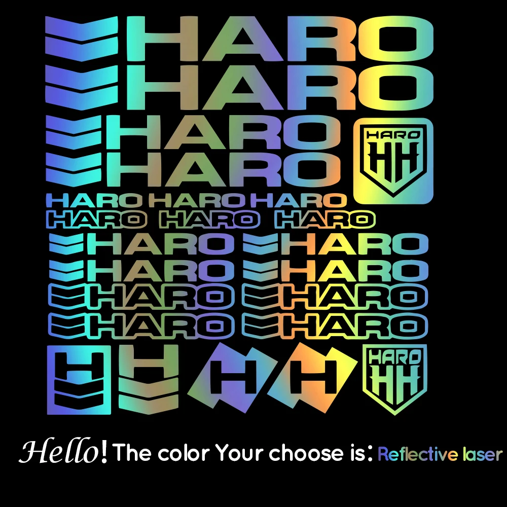 Per Haro Decalcomanie in vinile Adesivi Foglio Telaio bici Ciclo Ciclismo Bicicletta Mtb Gara Strada auto styling Adesivo decalcomanie carrozzeria grafica