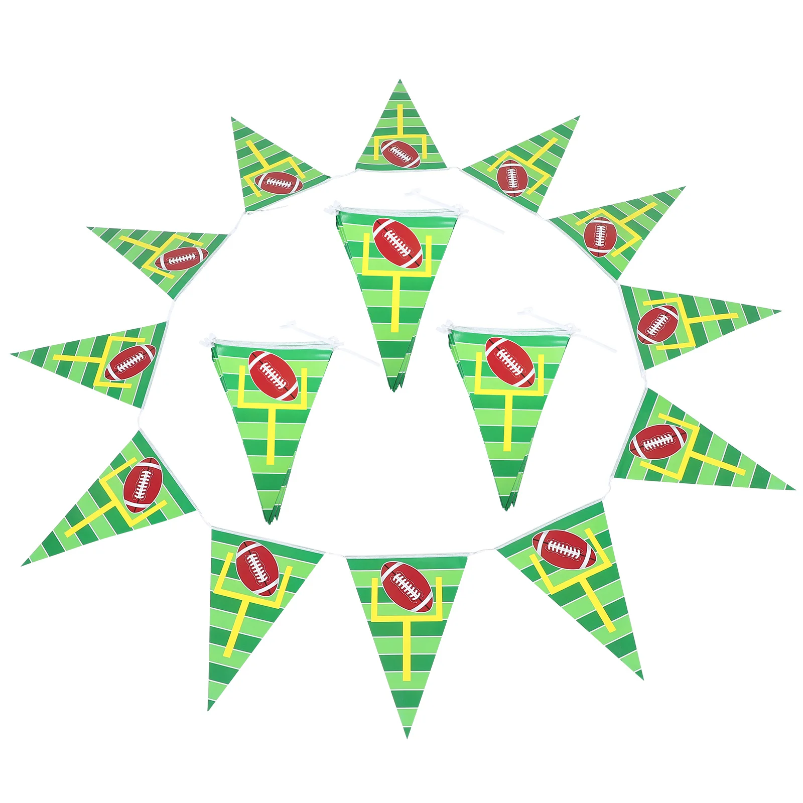 

4 set Football Theme Paper Banner Party Decorations American Hanging Birthday Triangle Pennant Sports Event Decor