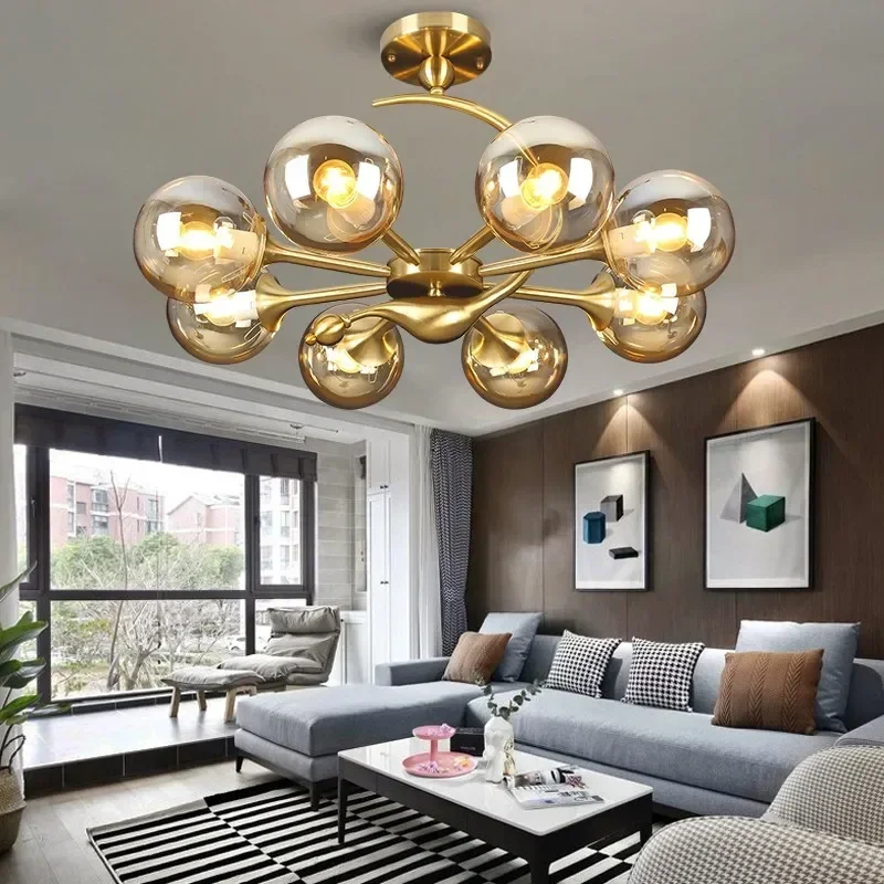 Post-modern Nordic lighting simple modern American style for living room personality dining room study bedroom chandelier