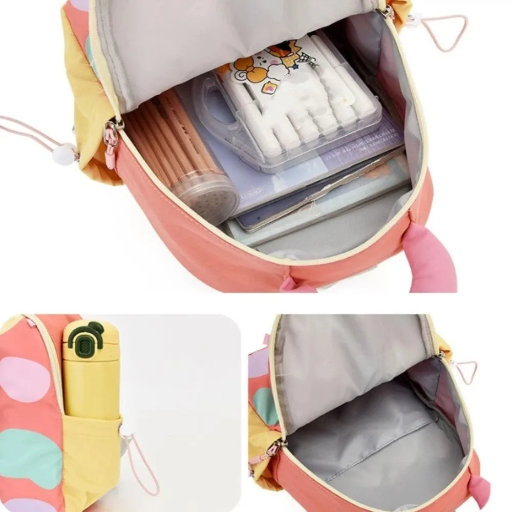 Oxford Cloth Backpack Dinosaur Tail Lightweight Mini Rucksack Multiple Pockets Adjustable Straps Dinosaur Backpack Park