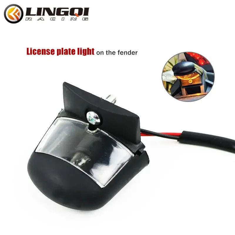 LING QI Pit D343-Éclairage de plaque de planificateur de vélo PP PC, lumières LED de moto en plastique pour la plupart des accessoires de motocross