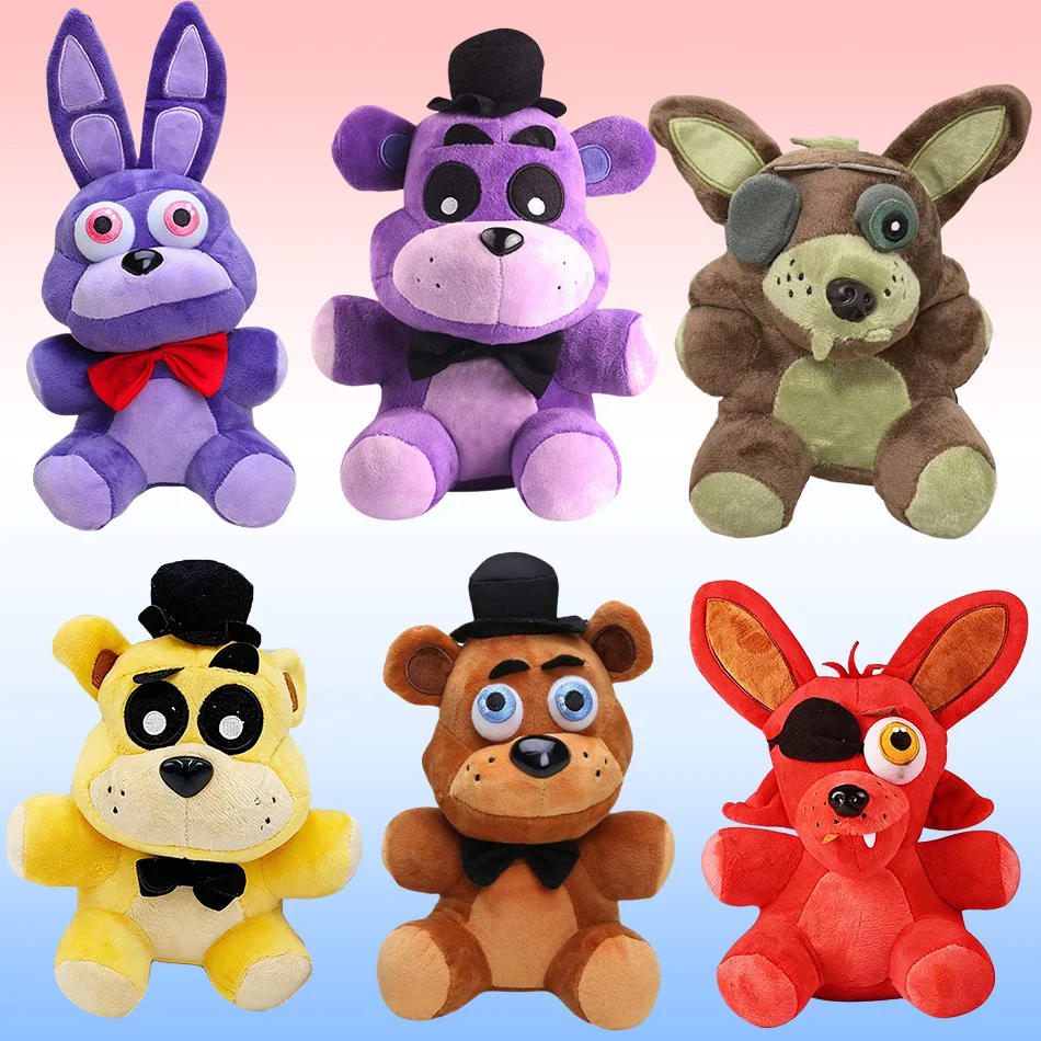 Nuevo caliente Freddy Fnaf lindos juguetes de peluche muñeca Bonnie Bear Foxy muñeco de peluche de dibujos animados Freddy juguetes para niños regalos para fanáticos