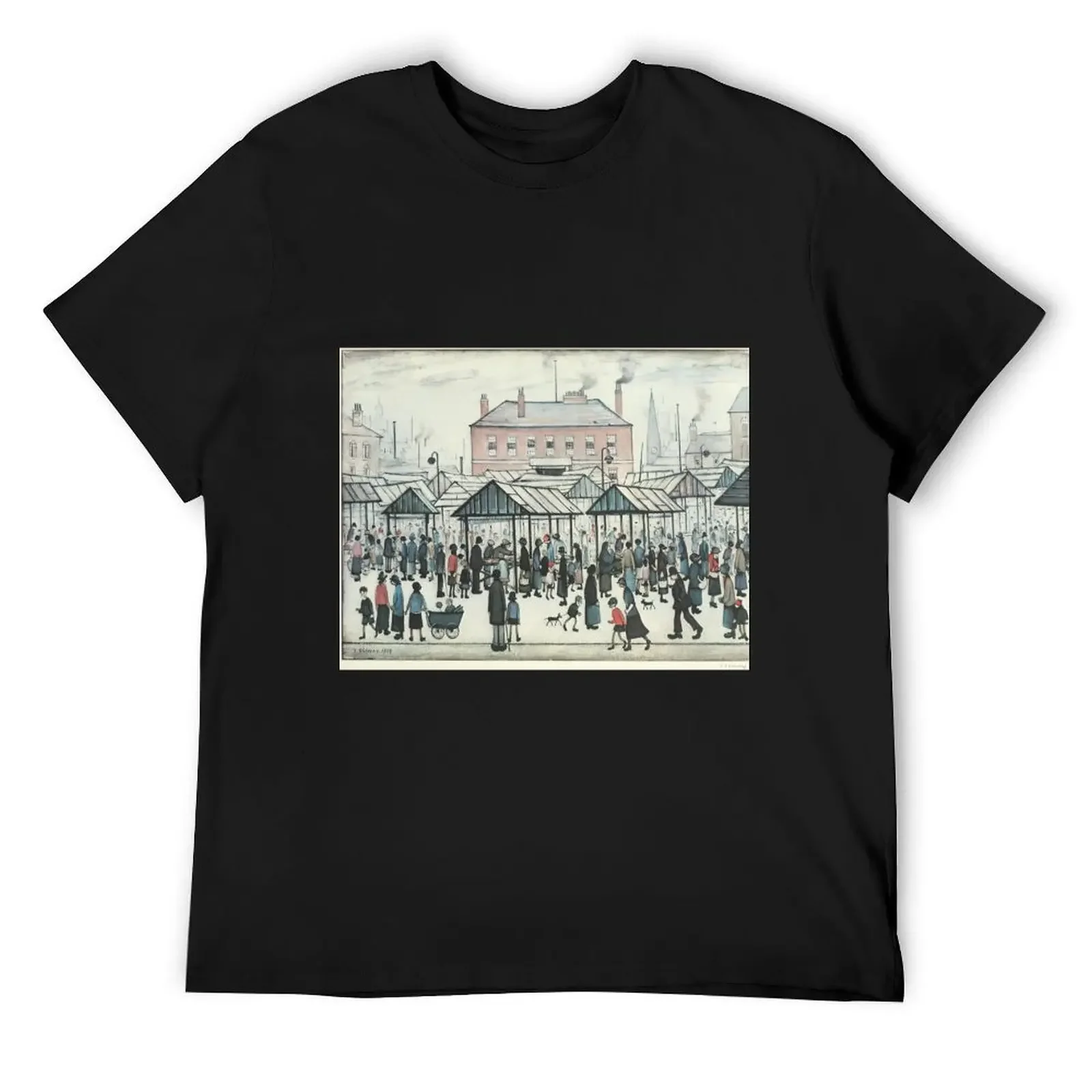 Market Scene, Northern Town, 1939 by L S Lowry T-Shirt blanks shirts graphic tees black t-shirts for men