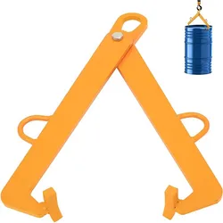 Drum Lifter Vertical 1100lb/500KG Barrel Clamp Material Lifts For 55 Gallon Steel And Plastic Drums Hoist Accessories