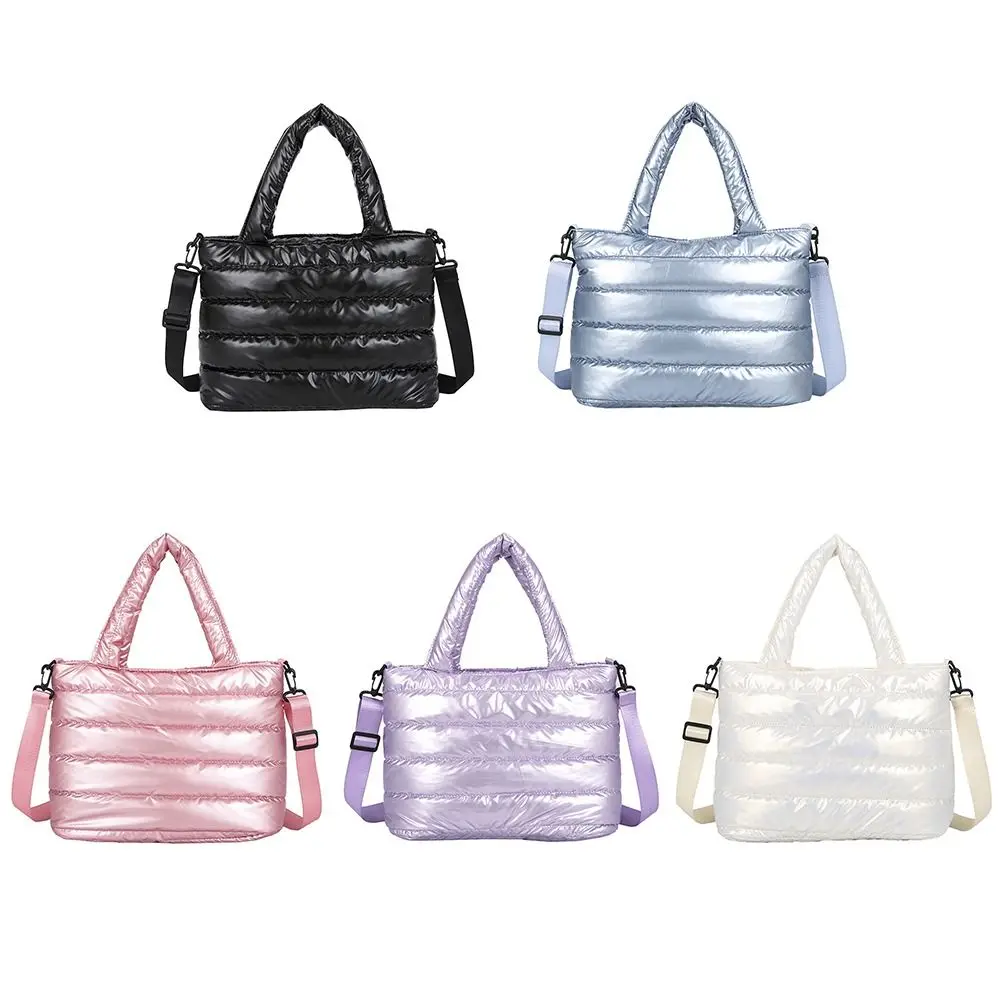 for Women Lightweight for Office Crossbody Handbag Puffer Tote Bag Shoulder Bag Down Cotton Padded Quilted Puffy Handbag view 4