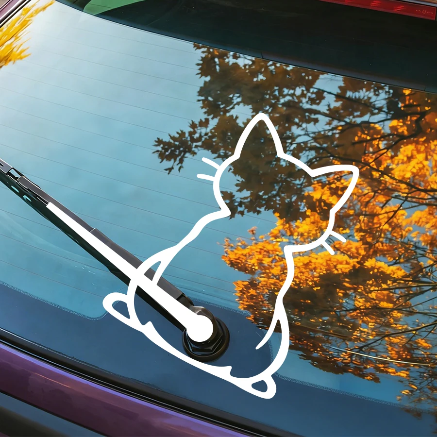 Pegatina de vinilo para coche con diseño de gato jugando al billar, pegatina divertida para ventana trasera o parachoques para amantes de los gatos, impermeable, extraíble