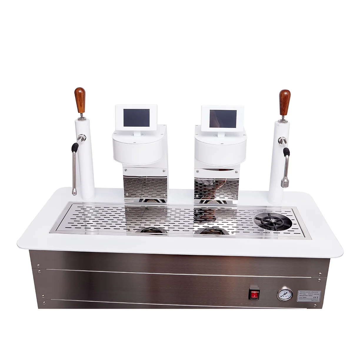 Modern Built-in Dual Group Stainless Steel Boiler 6000W Espresso Tea Maker Under Counter Coffee Machine for Cafe Matcha