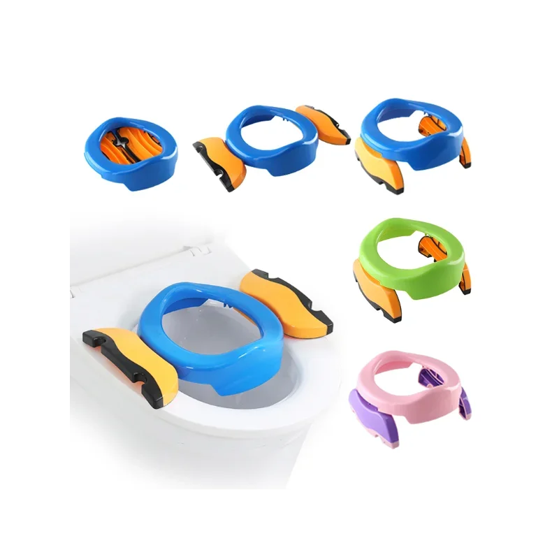 New Portable Baby Infant Chamber Pots Foldaway Toilet Training Seat Travel Potty Rings with Urine Bag for Kids Portable Toilet