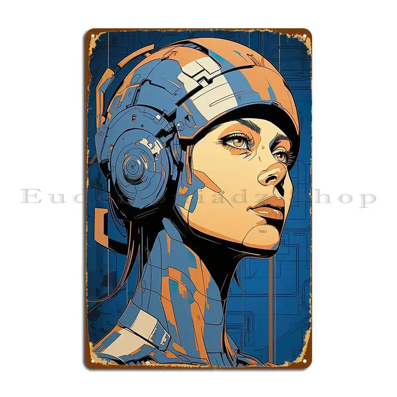 Synth Soldier Metal Sign Garage Wall Plaque Cave Cinema Character Tin Sign Poster