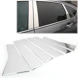 Car Window Door Column Center B C Pillar Post Cover Trim Sticker For HONDA CRV 2017 2018 2019 2020 2021 2022 Chrome Plated