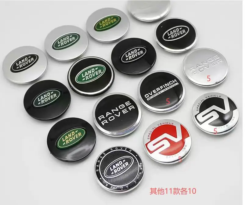 Tapas Decorativas para el Centro de las Ruedas de 62 mm, 4 Piezas, con Emblema para Land Rover RANGE ROVER LR2 LR4 LR3 RANGE Sport, Accesorios Decorativos