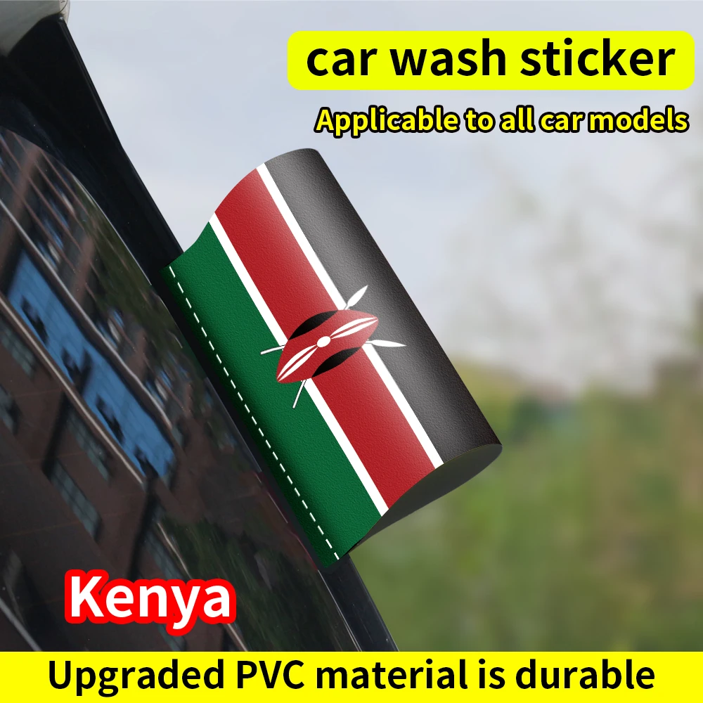 

Car Door Tag Stickers For Flag of Kenya Universal Car Washing Labels Water Mark Car Decor Logo Stickers Customizable Accessories
