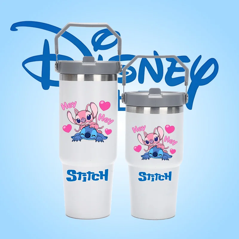 Disney Cartoon Stitch 30oz 20oz Portable Car Cup 304 Stainless Steel Insulated Cup for Cooling Outdoor Portable Ice King Cup