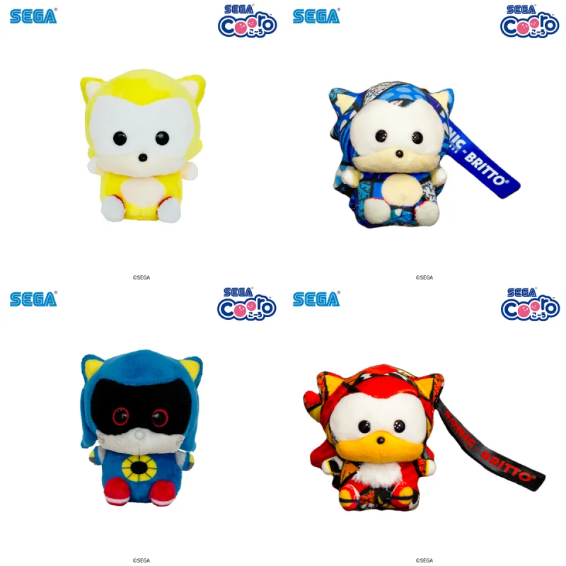 New In Stock Sega Cooro Series Miniature Blue Hedgehog Plush Keychain Pendant Soft Stuffed 12cm Collectible Gift For Fans