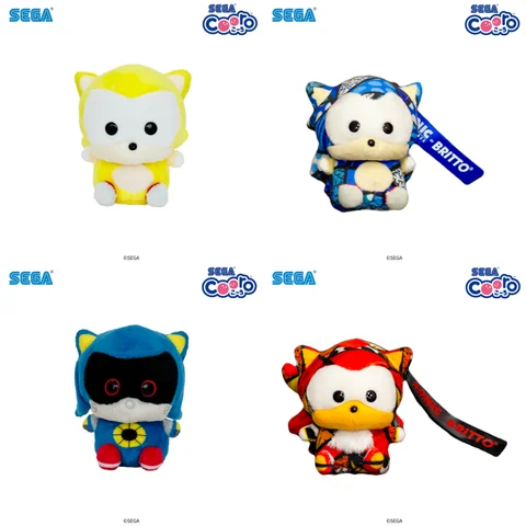 New In Stock Sega Cooro Series Miniature Blue Hedgehog Plush Keychain Pendant Soft Stuffed 12cm Collectible Gift For Fans