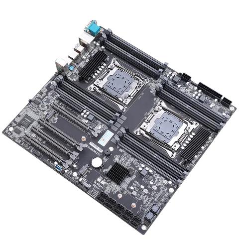 HUANANZHI X10X99 16D 듀얼 CPU 서버 마더보드 세트 LGA 2011-3 DDR4 ECC RAM 지원 NVME M.2 SATA3.0 USB3.0