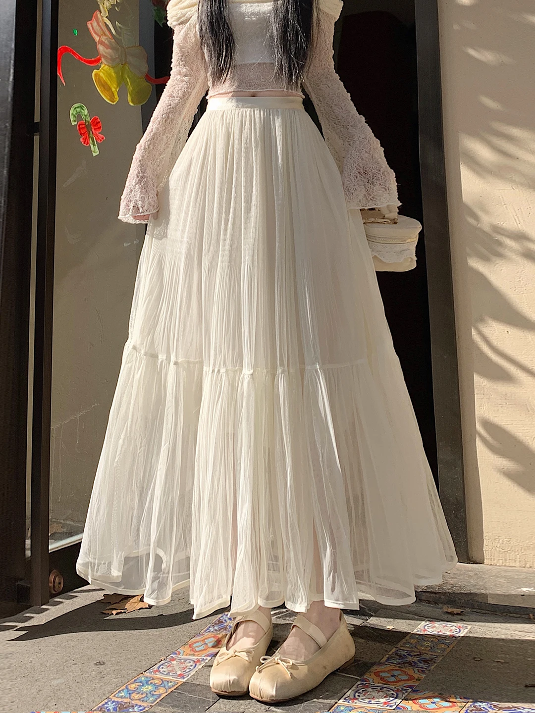 

Женская плиссированная юбка миди А-силуэта с высокой талией, эластичным поясом, утягивающая, весна-лето, новая модная модель