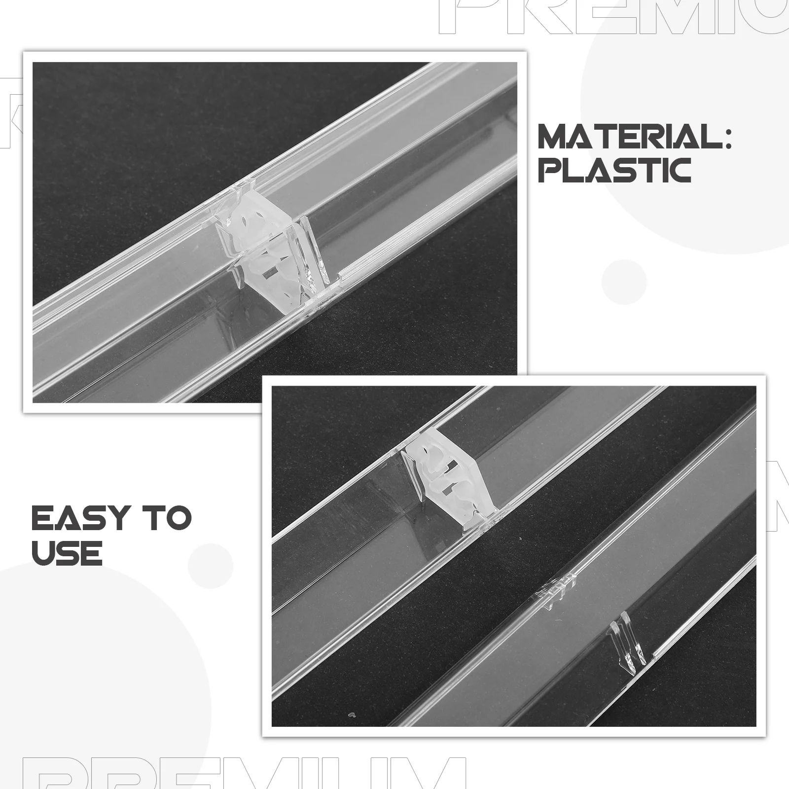 

AOKWAWALIY 10pcs Transparent Pencil Case Pen Holder Box Empty Stationery Container for Office School Supplies