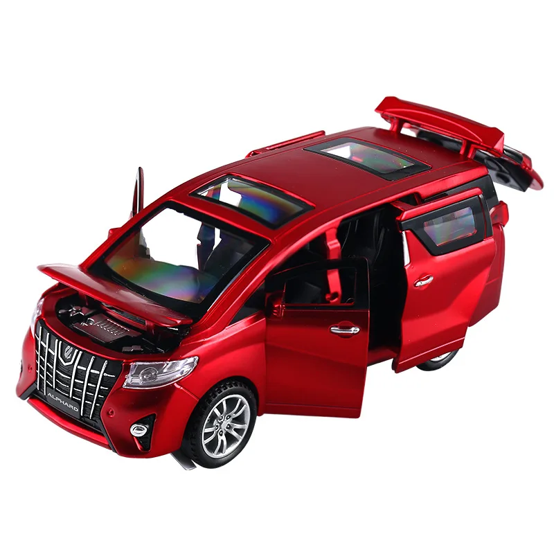 

1:32 Toyota ALPHARD High Simulation Diecast Metal Alloy Model car Sound Light Pull Back Collection Kids Toy Gifts X36