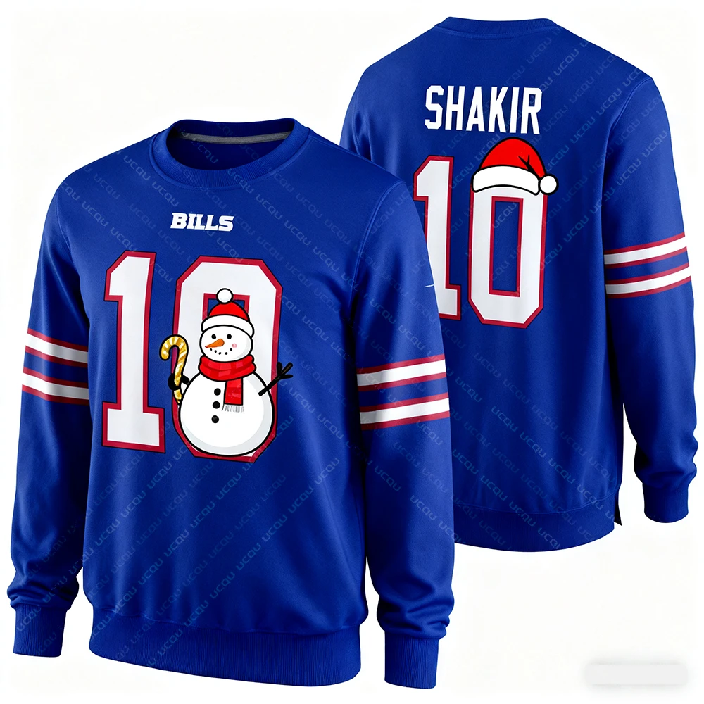 عيد الميلاد الجديد الكبار زائد حجم البلوز الجاموس كرة القدم الأمريكية جيرسي الرجبي جيرسي الرياضية التدريب جيرسي فواتير 3 أرقام