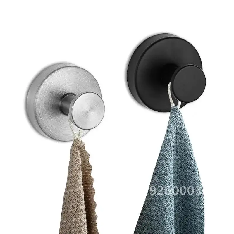 Stainless Steel Suction Cup Hook Self adhesive Hook wall Kitchen Towel bathroom hook Robe mount Hooks Coat Reusable Hook