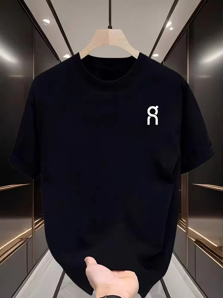 2026 New Sportswear Family Matching Unisex Oversized T Shirt Minimal Abstract Line Symbol Chest Print Streetwear Tops