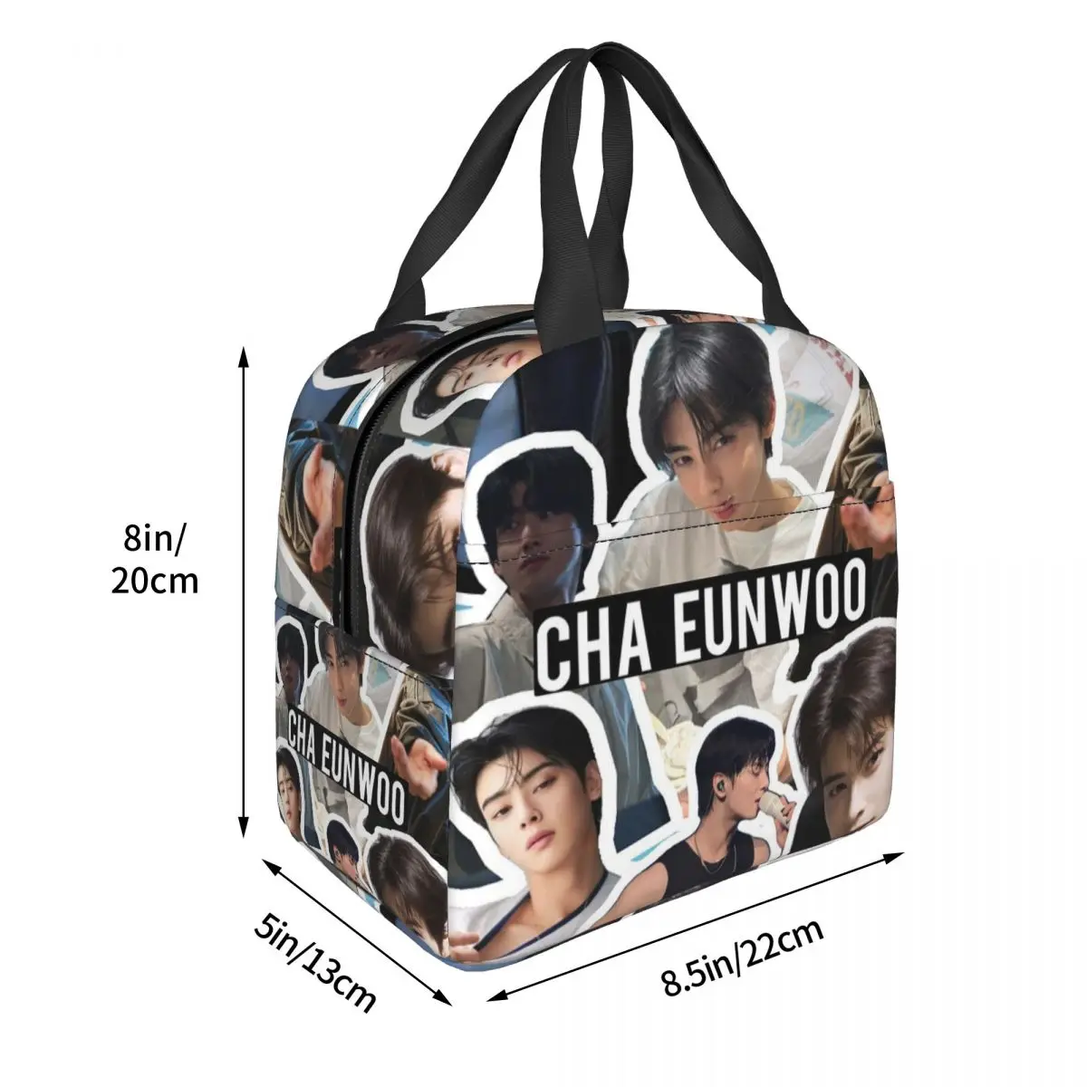 Cha Eunwoo Astro Cha Eun Woo SingerLunch Bags Insulated Bento Box Lunch Tote Leakproof Cooler Thermal Bag for Woman Kids Travel