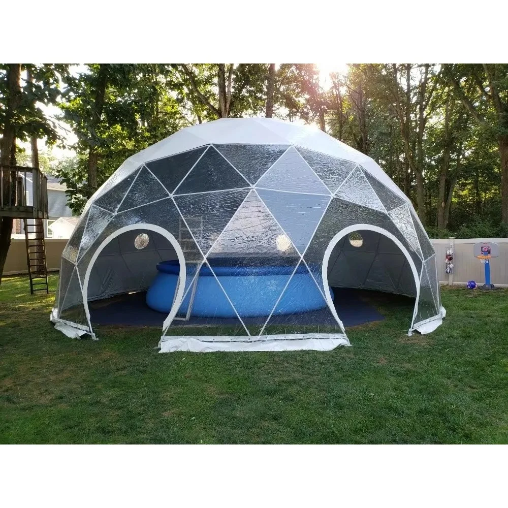 Luxury PVC Glamping Dome Tent, Waterproof Windproof Customizable Camping Tent For Resort Hotel