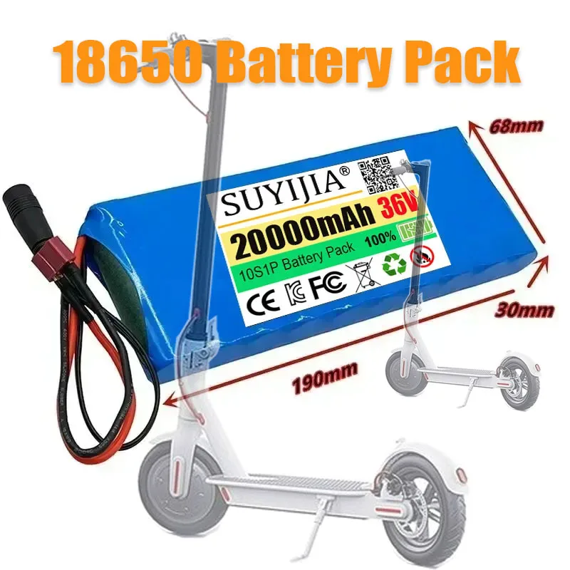 

10S1P 36 В 20000 мАч аккумулятор 20 Ач 18650 литий-ионные аккумуляторные батареи электрический автомобиль велосипед скутер 20A BMS 500 Вт