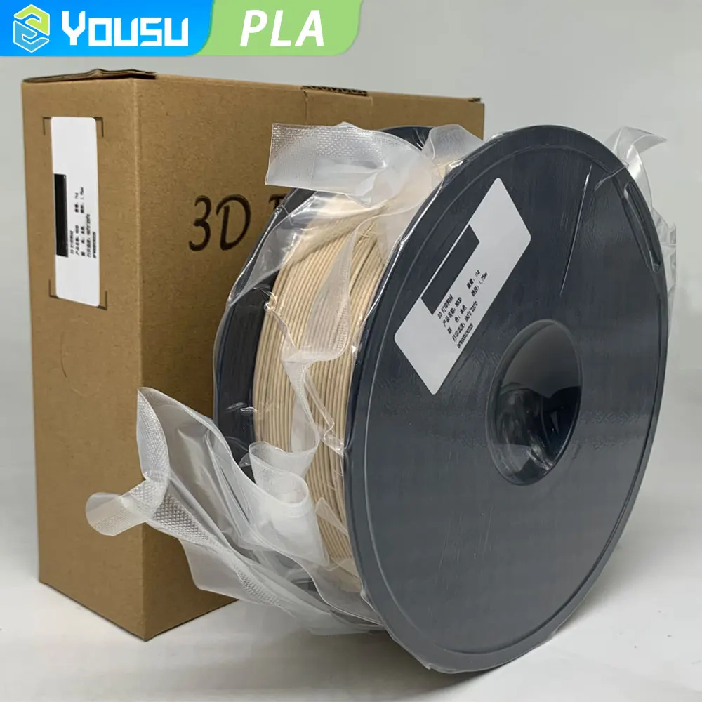 

Yousu FDM 3D Print Filaments PLA 1.75mm Wood Color 1KG Environmental Friendly Printing Material Fits Most 3D Printers