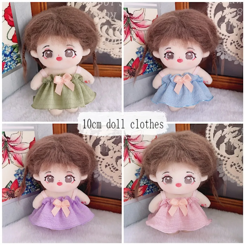 

Toy Accessories 10cm Doll Clothes Dress Doll Changing Bow Knot Cotton Doll's Clothes Mini Cute Plush Toys Clothes