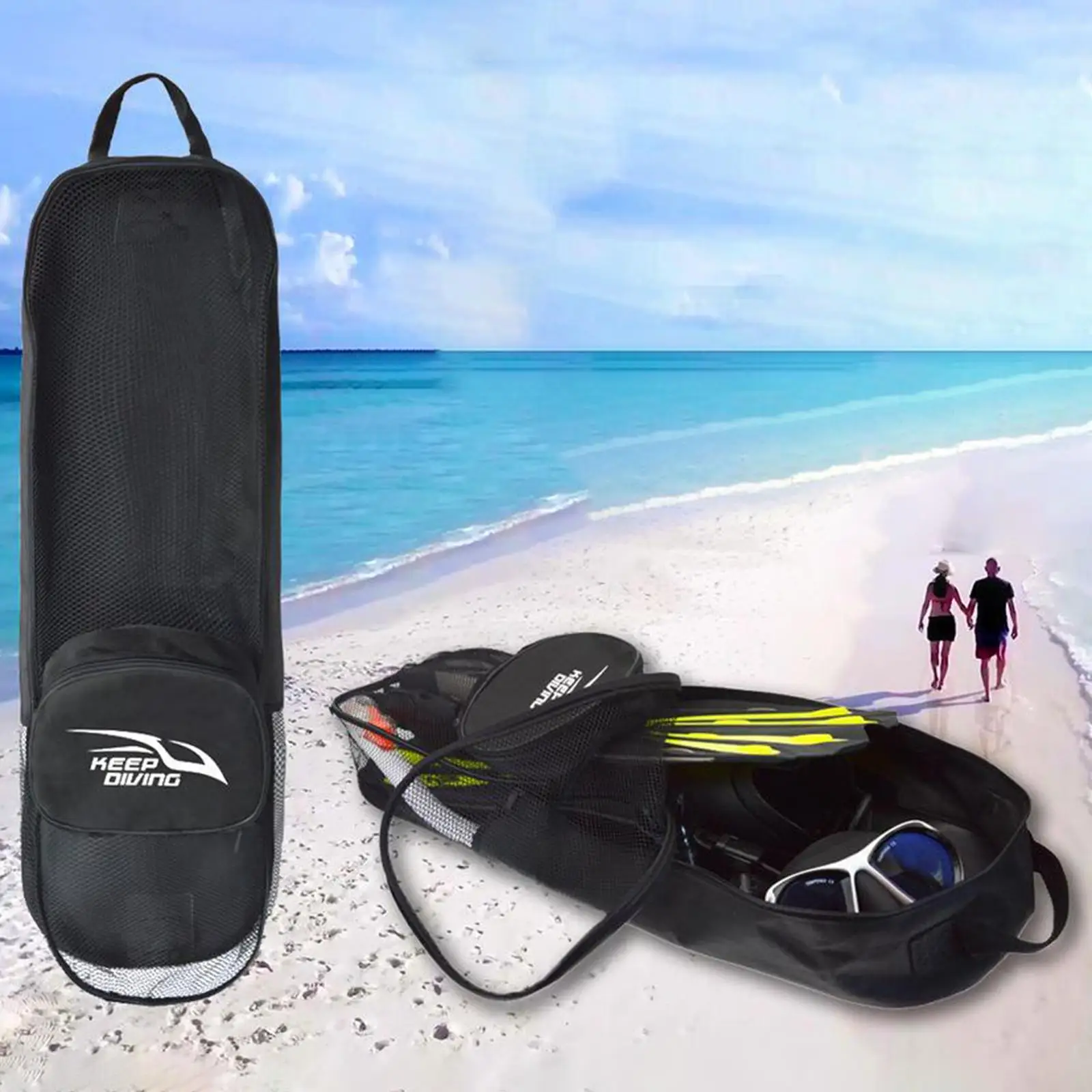 Scuba Diving Backpack Adjustable Shoulder Strap Snorkeling Gear Bag for Shoes