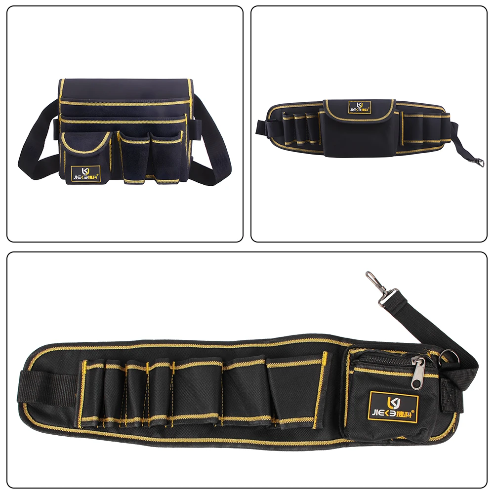 Tool Bag Wrench Pliers Storage Bag Hardware Tool Pocket Multi-function Waist Pack Repair Tool Storage Bag Oxford Cloth